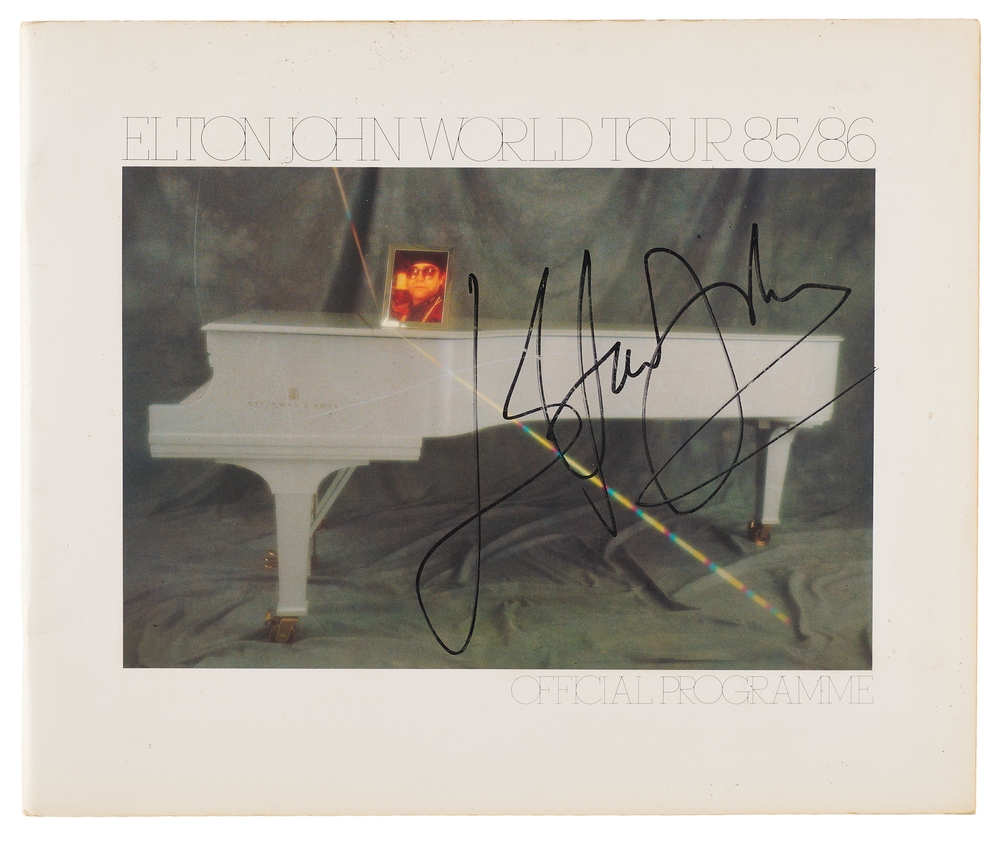 Lot 650 Elton John Signed 1985-1986 World Tour Program