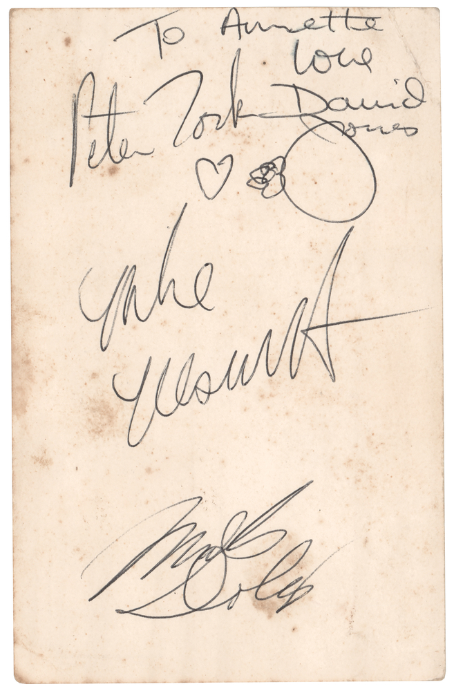 Lot 661 The Monkees Signatures