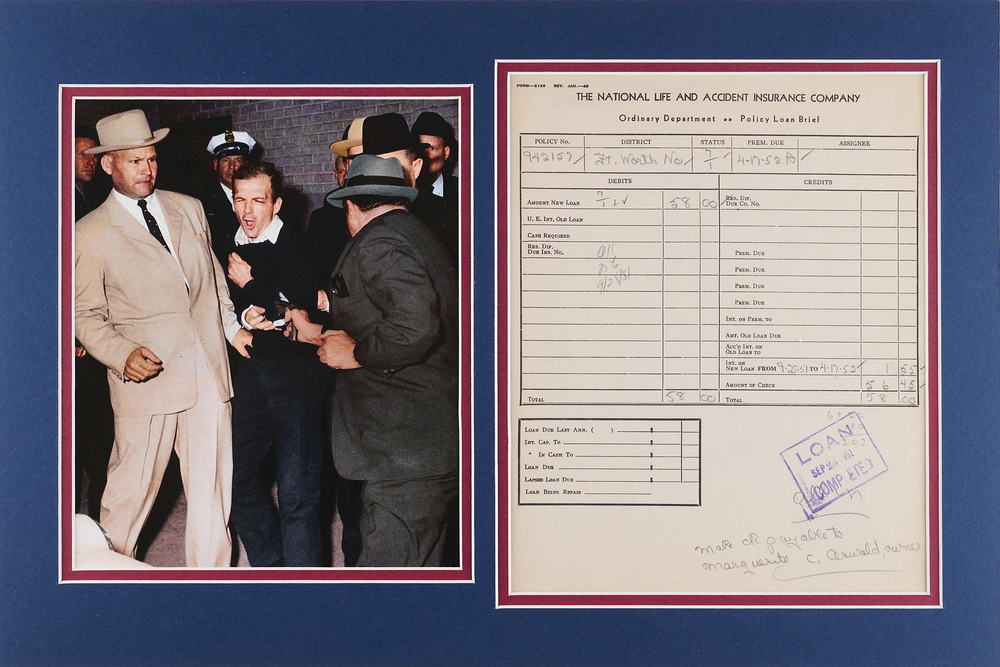 Lot 461 Lee Harvey Oswald: Marguerite Oswald Life Insurance Policy Loan Document (1951)