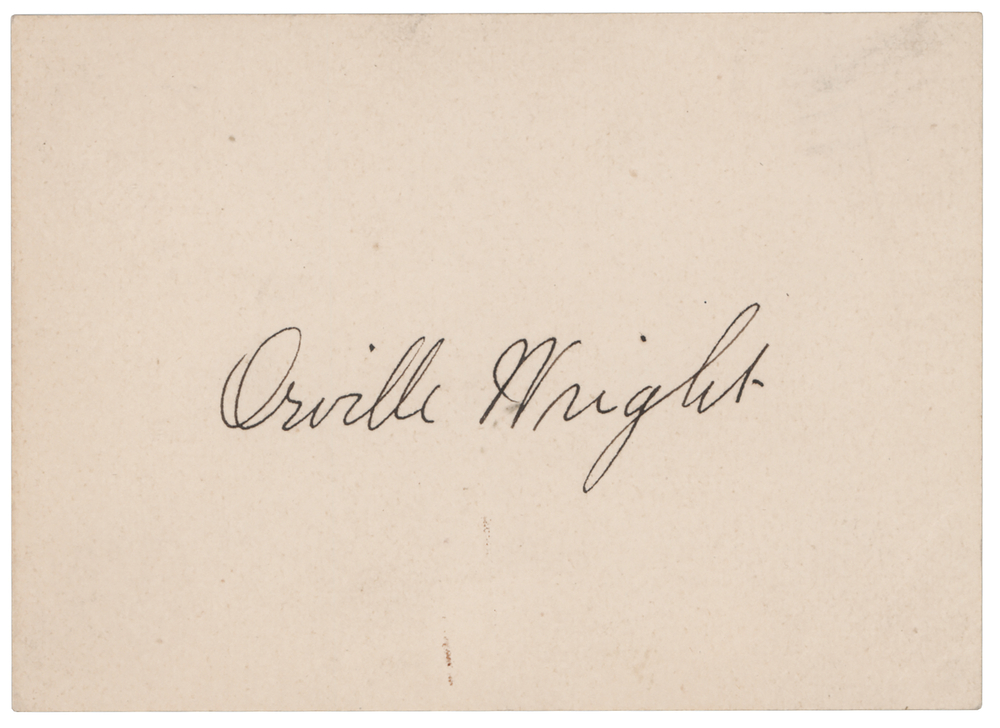 Lot 467 Orville Wright Signature