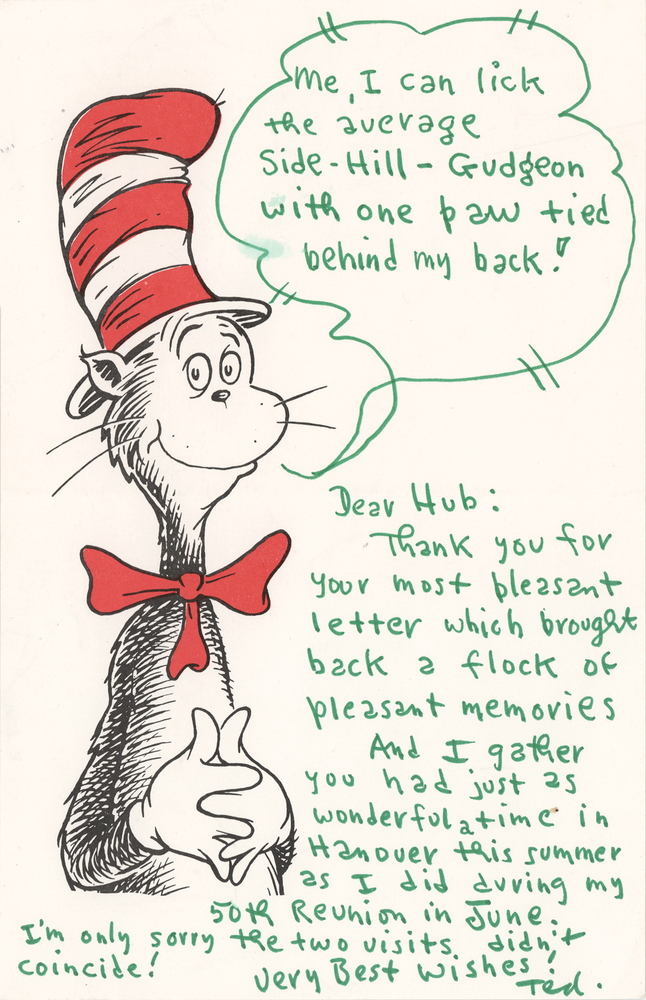 Lot 584 Dr. Seuss Autograph Letter Signed on His 50th Reunion at Dartmouth College