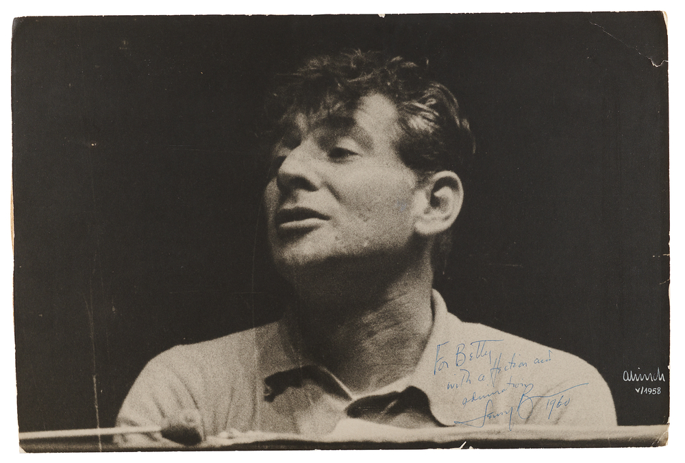 Lot 590 Leonard Bernstein Signed Oversized Photograph to Lyricist Betty Comden