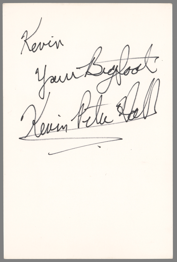 Lot 728 Kevin Peter Hall Signature - 