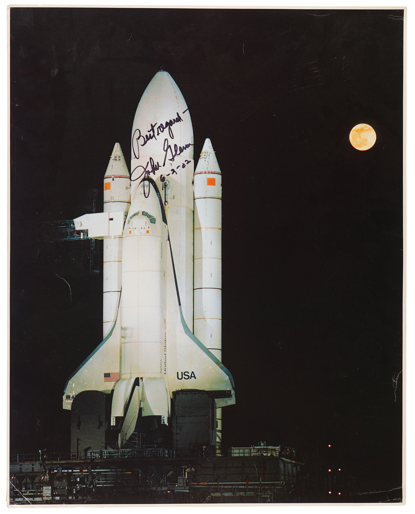 Lot 473 John Glenn Signed Oversized Photograph