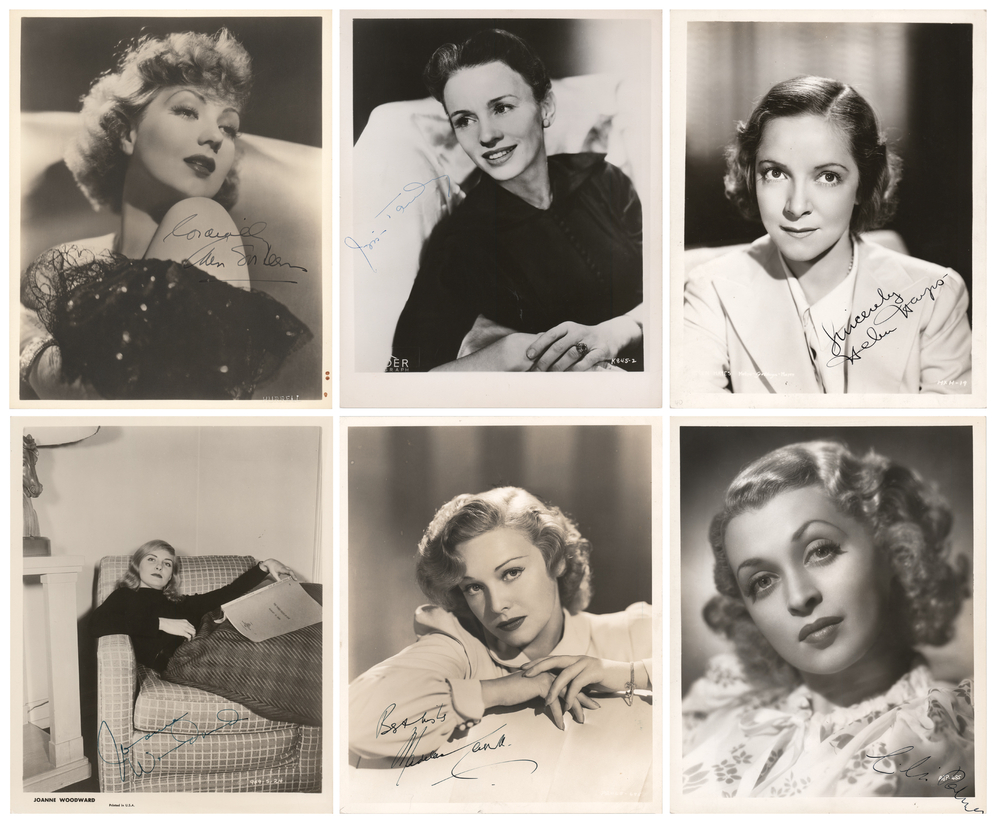 Lot 699 Actresses (6) Signed Photographs with Woodward, Sothern, and Tandy