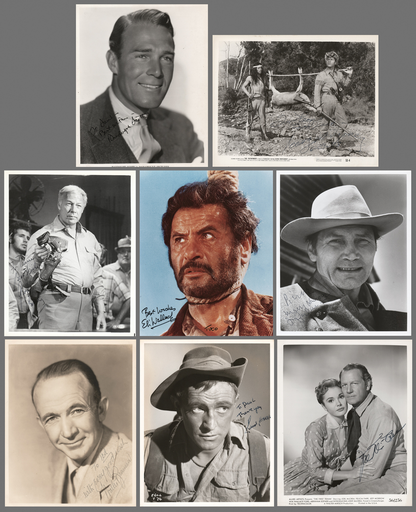 Lot 798 Western Actors (8) Signed Photographs with Wallach, Brennan, and McCrea