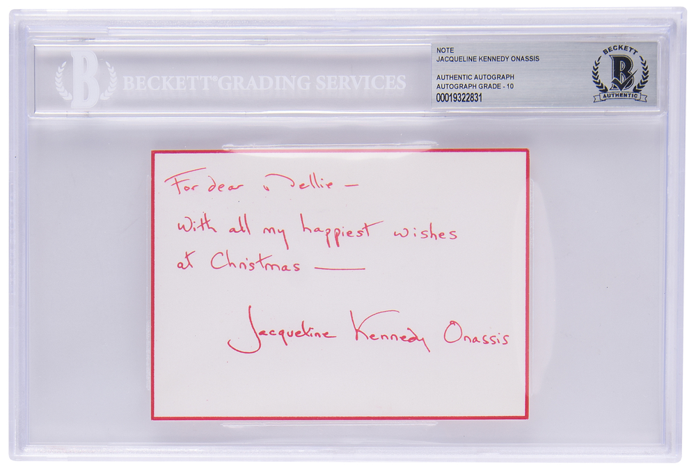 Lot 77 Jacqueline Kennedy Autograph Note Signed - BAS 10