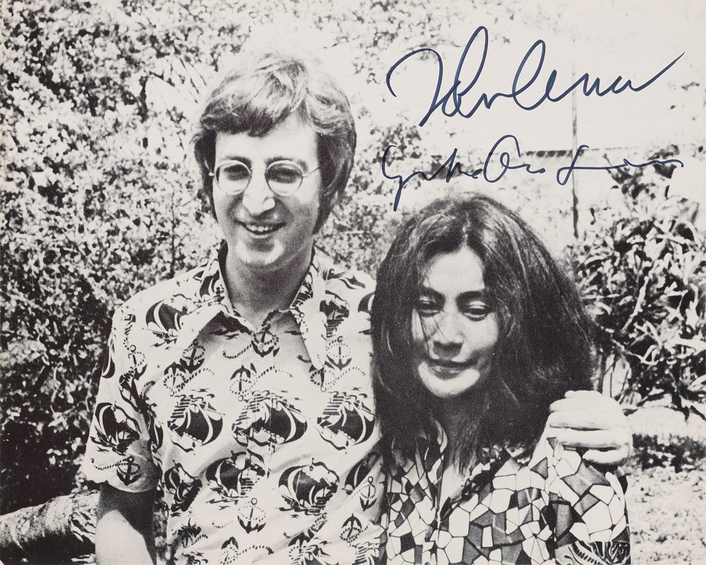 Lot 623 Beatles: John Lennon and Yoko Ono Signed Photograph