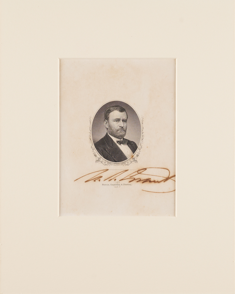 Lot 33 U. S. Grant Signed Engraving