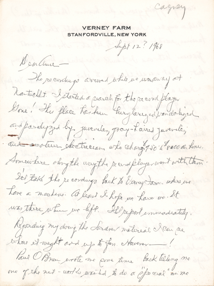 Lot 713 James Cagney Autograph Letter Signed
