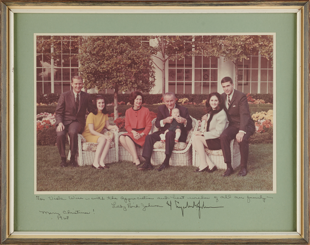 Lot 202 Lyndon B. Johnson and Lady Bird Johnson Signed Photograph as President and First Lady