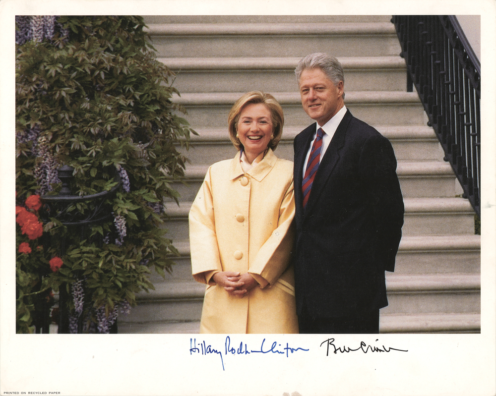 Lot 228 Bill and Hillary Clinton Signed Photograph