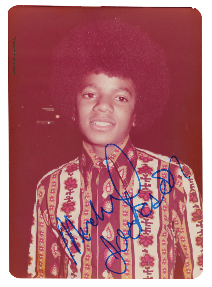 Lot 693 Michael Jackson Early Signed Candid Photograph