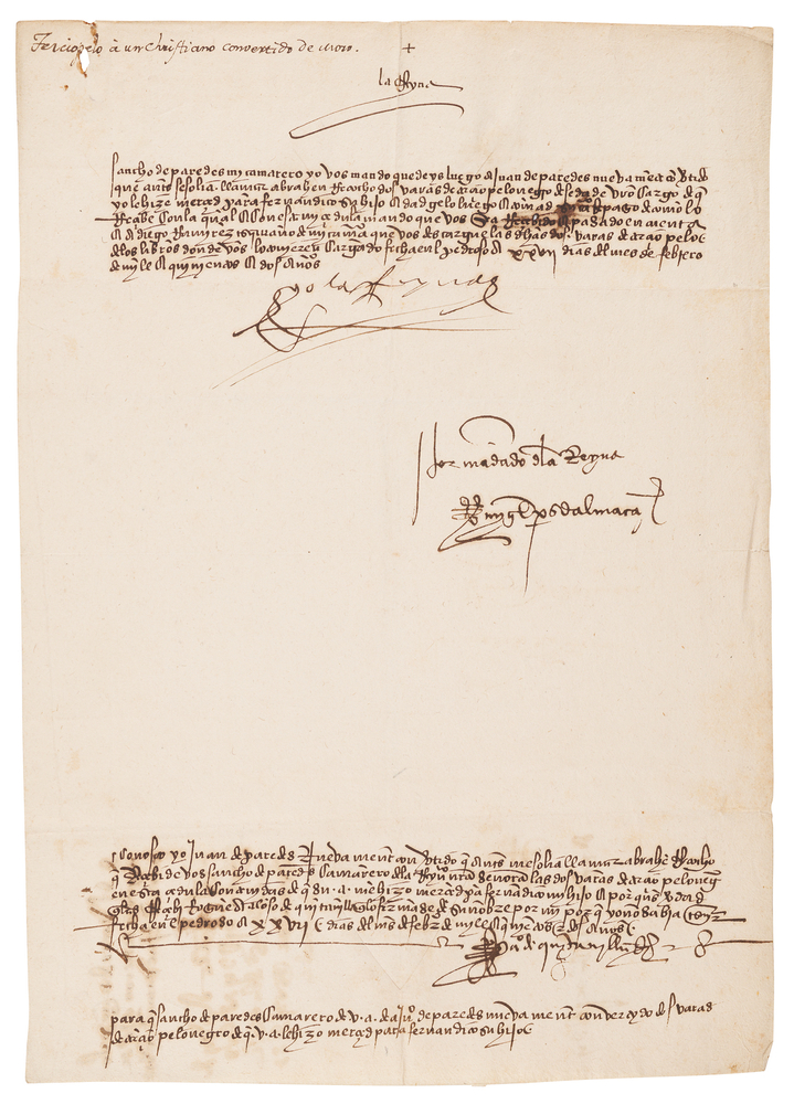 Lot 366 Queen Isabella I Document Signed (“Yo la Reyna”)