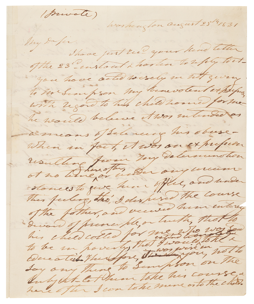Lot 11 Andrew Jackson Autograph Letter Signed as President - 
