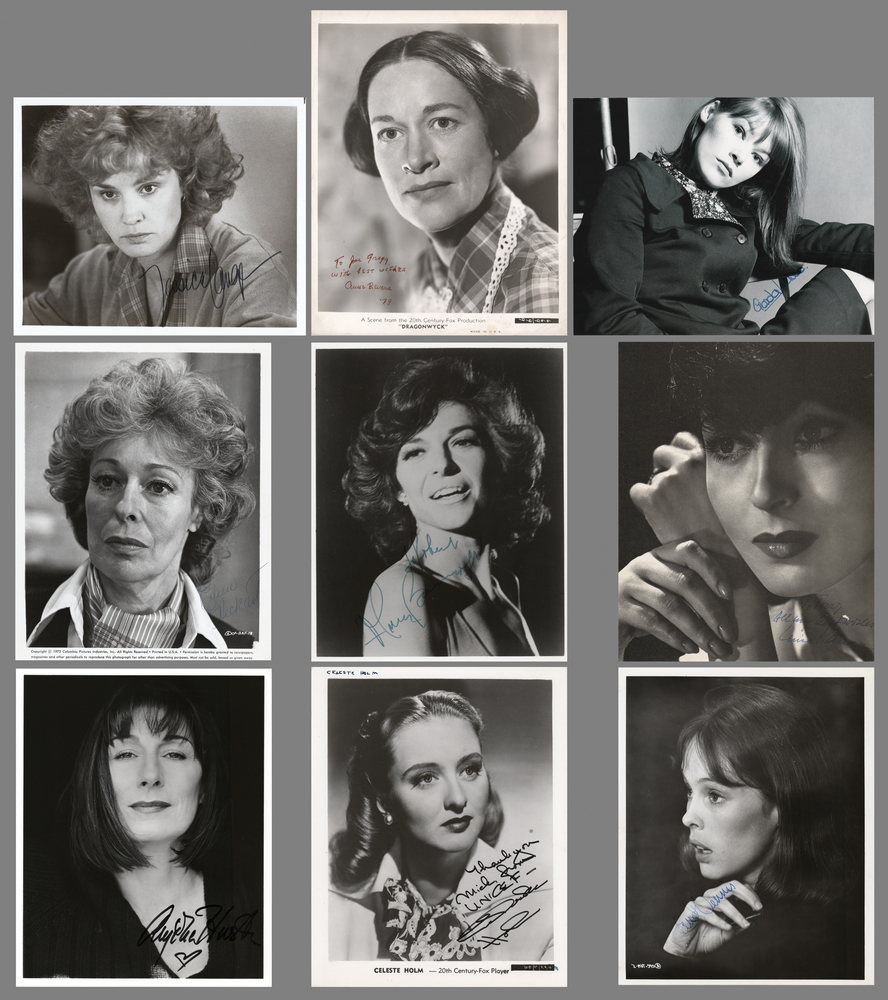 Lot 695 Academy Award-Winning Actresses (9) Signed Photographs with Bancroft, Huston, and Rainer