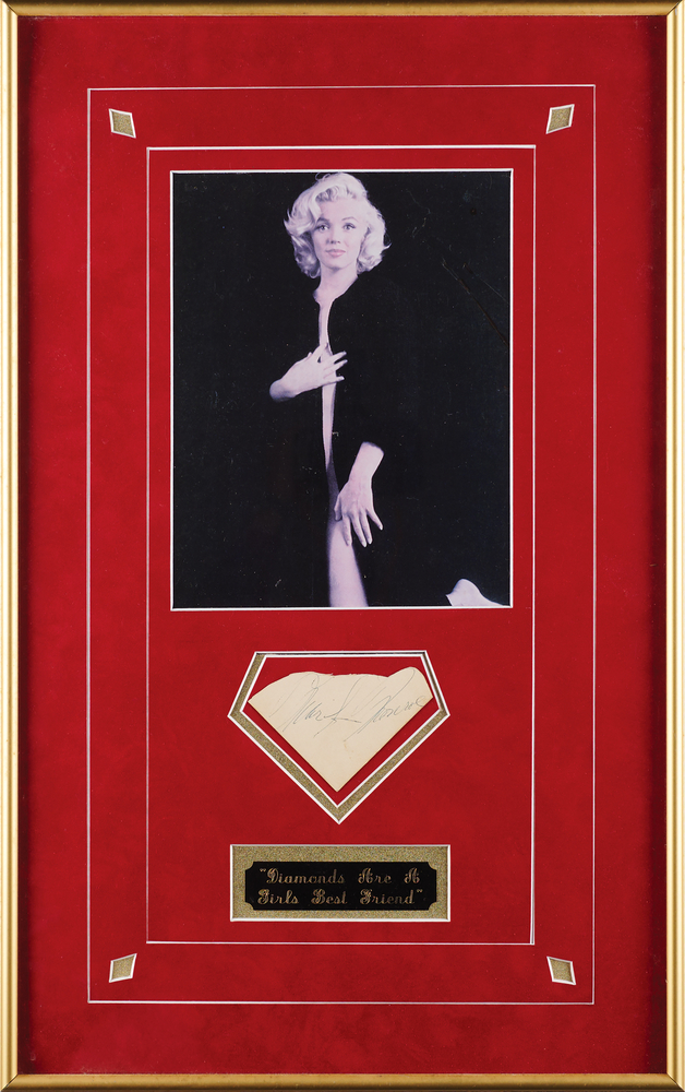 Lot 754 Marilyn Monroe Signature