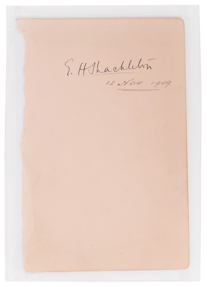 Lot 407 Ernest Shackleton Signature