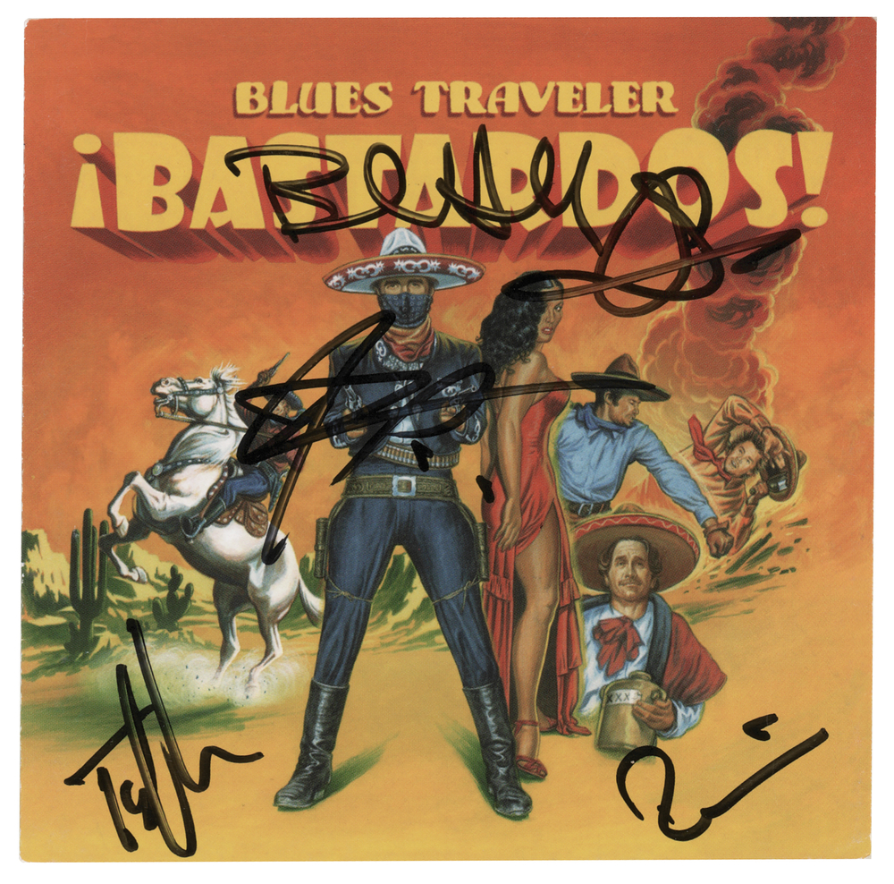 Lot 633 Blues Traveler Signed CD Booklet - ¡Bastardos!