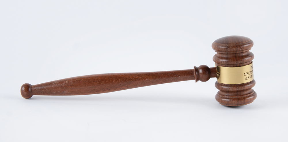 Lot 224 George Bush: Wooden Gavel Made from the 1989 Inauguration Podium