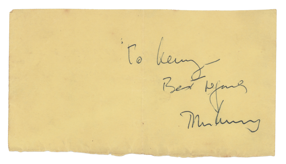 Lot 98 John F. Kennedy Signature
