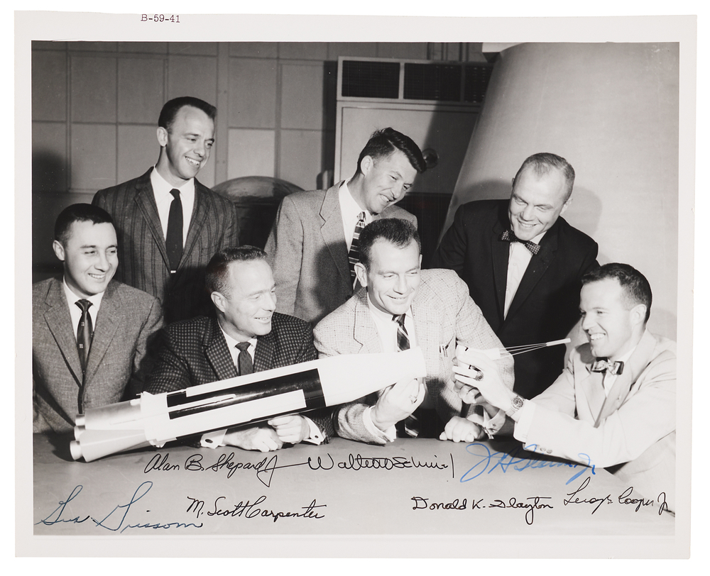 Lot 474 Mercury Astronauts (6) Multi-Signed Photograph