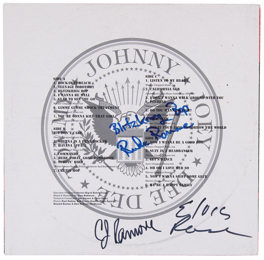 Lot 691 Ramones Signed Album Insert