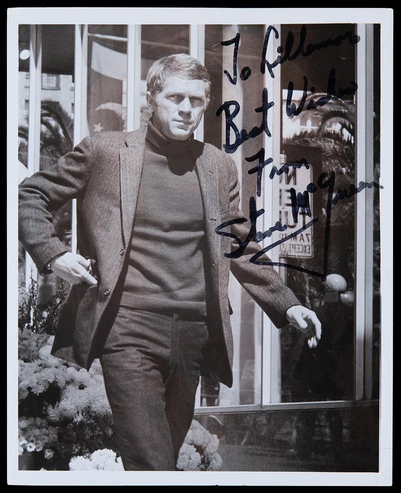 Lot 752 Steve McQueen Signed Photograph in Bullitt