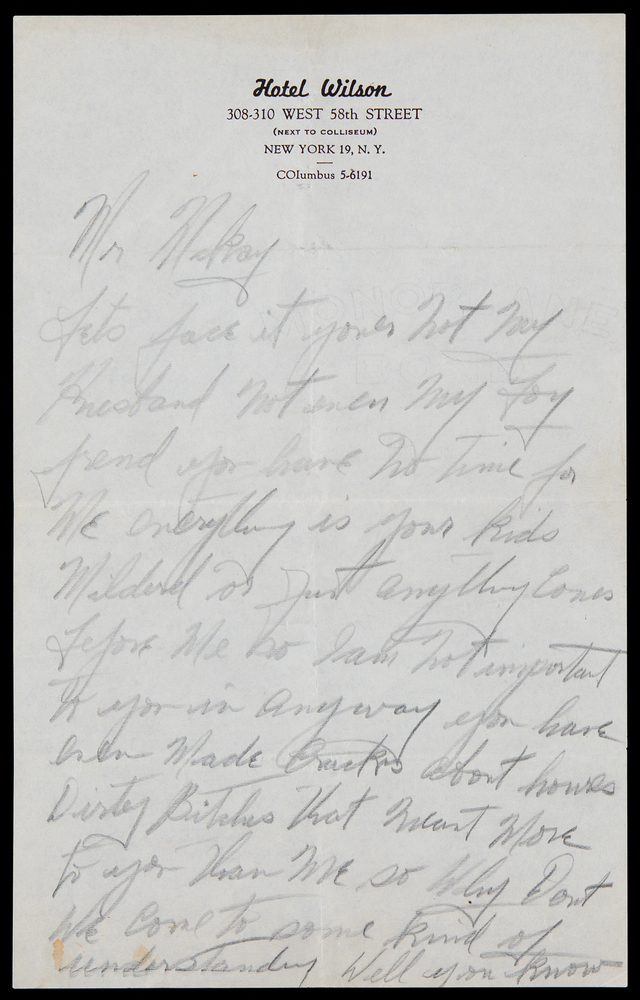 Lot 607 Billie Holiday Autograph Letter Signed to Louis McKay Amid a Troubled Marriage: 