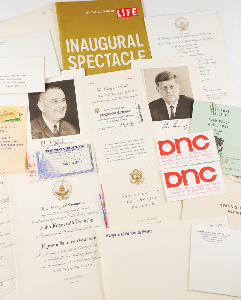Lot 101 John F. Kennedy 1960/61 DNC and Inaugural Ceremonies Archive - From the Collection of JFK's Cousin Ann Gargan
