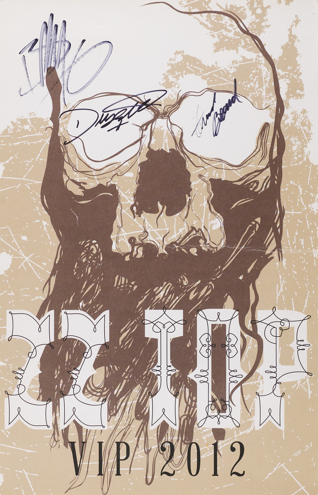 Lot 689 ZZ Top Signed 2012 'VIP' Tour Poster (11˝ x 17˝)