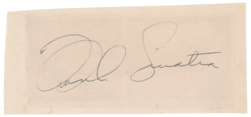 Lot 782 Frank Sinatra Signature