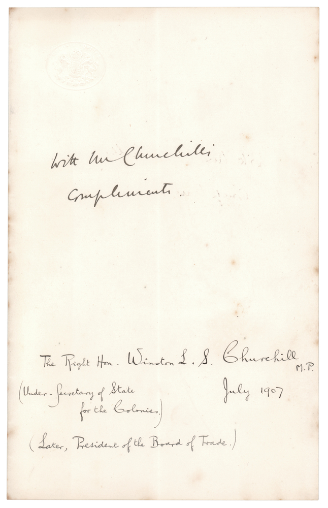 Lot 335 Winston Churchill Signature
