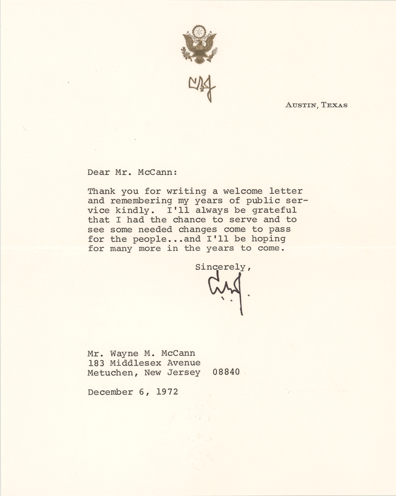 Lot 203 Lyndon B. Johnson Typed Letter Signed: 