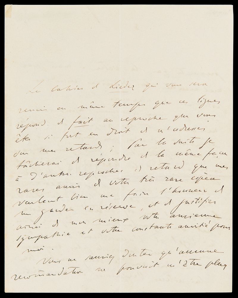 Lot 599 Franz Liszt Autograph Letter Signed to Painter Ary Scheffer: 