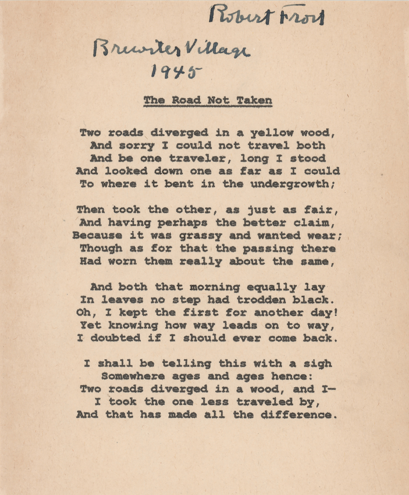 Lot 554 Robert Frost Signature