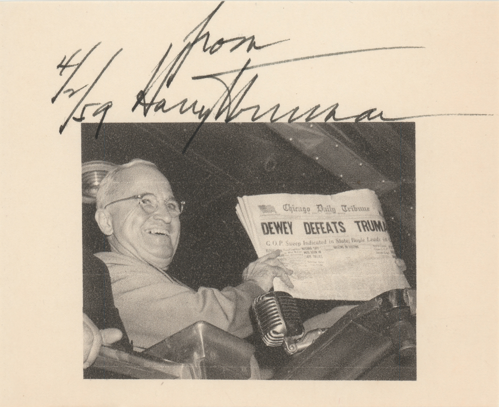 Lot 67 Harry S. Truman Signature