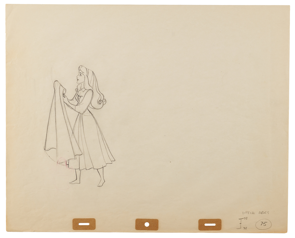Lot 540 Briar Rose production drawing from Sleeping Beauty
