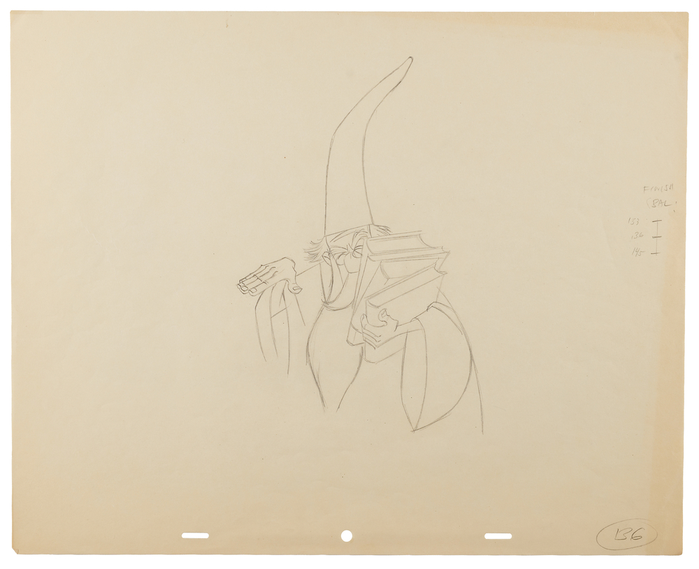 Lot 545 Merlin production drawing from The Sword in the Stone
