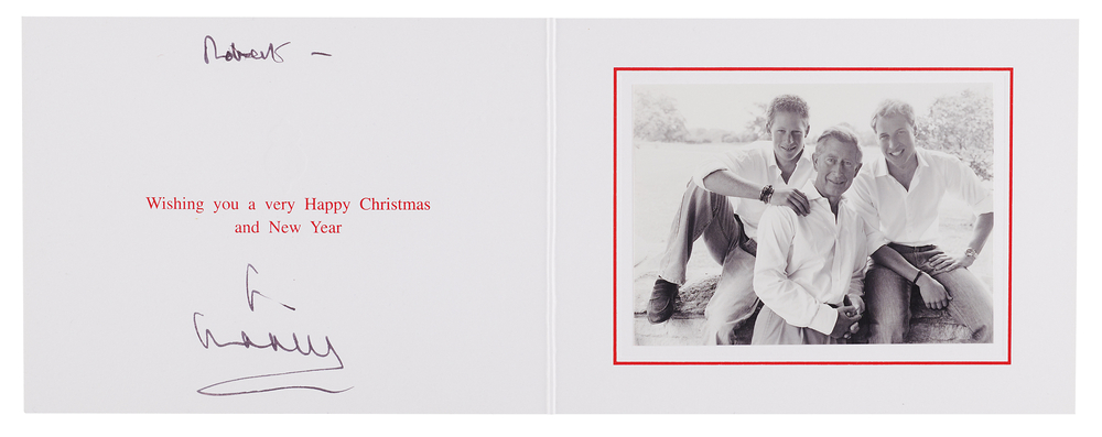 Lot 348 King Charles III Signed Christmas Card (2004)