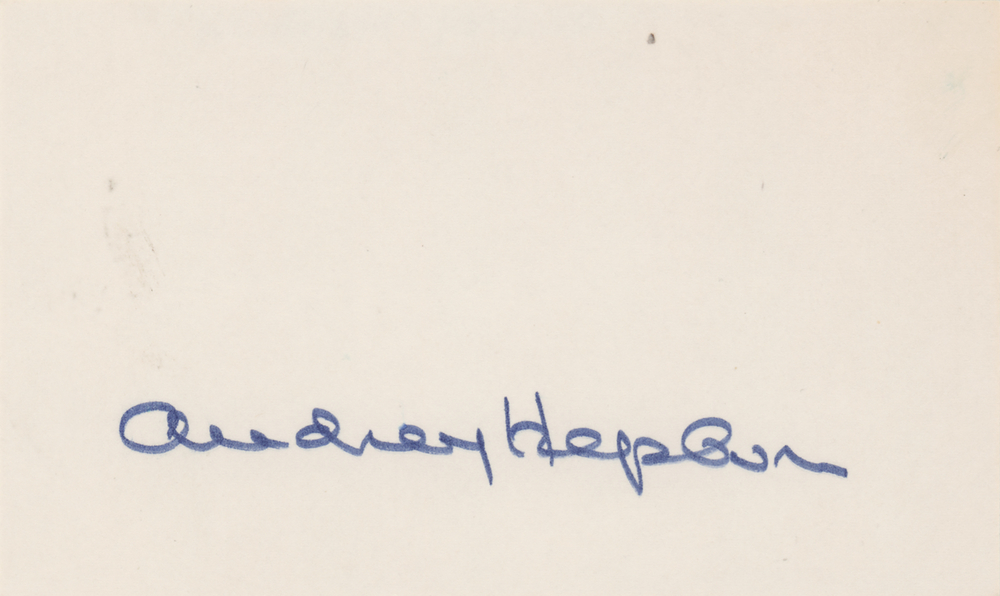 Lot 734 Audrey Hepburn Signature