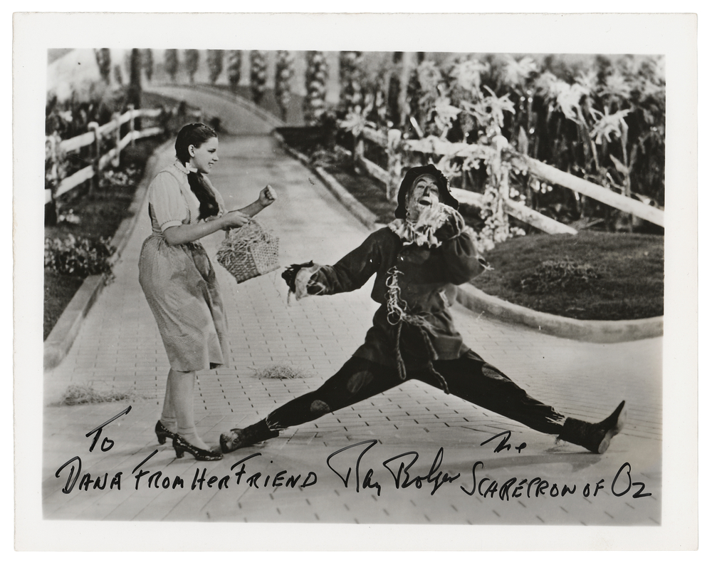 Lot 800 Wizard of Oz: Ray Bolger Signed Photograph