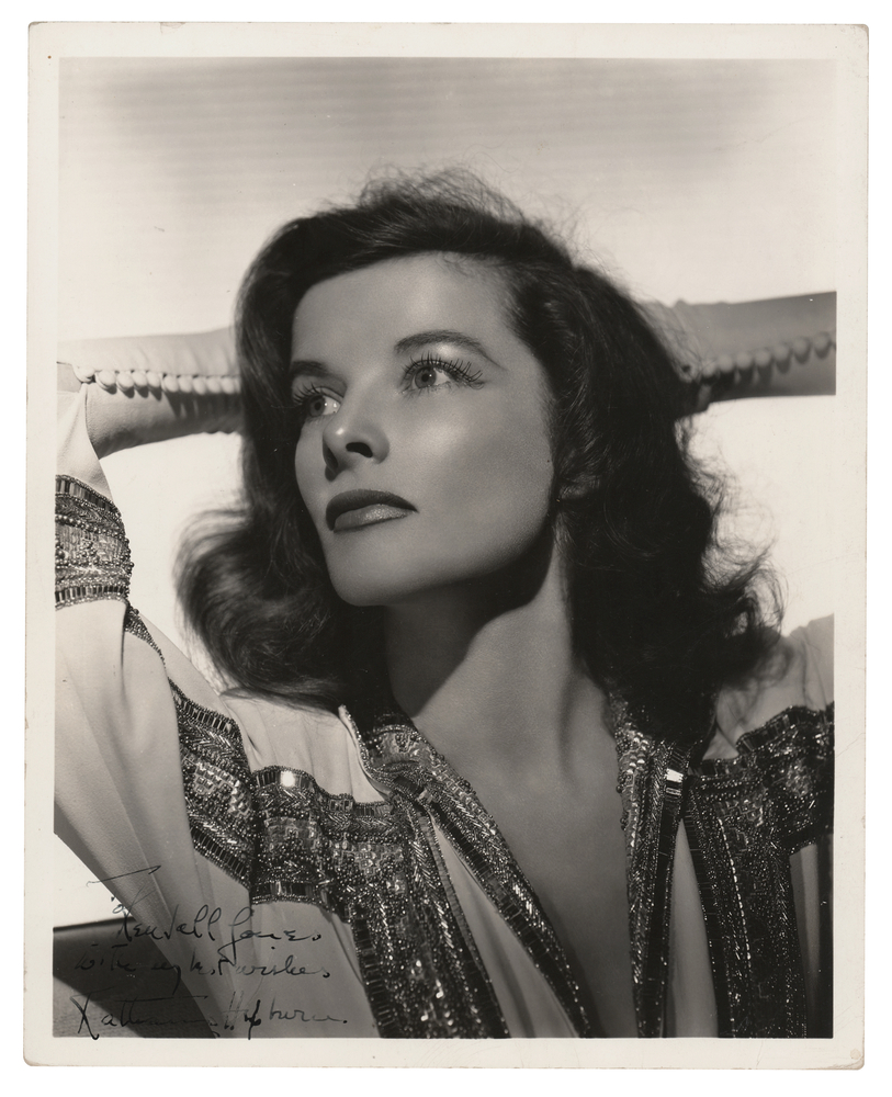 Lot 735 Katharine Hepburn Signed Photograph by Clarence Sinclair Bull