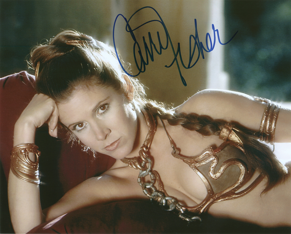 Lot 786 Star Wars: Carrie Fisher Signed Photograph as Princess Leia