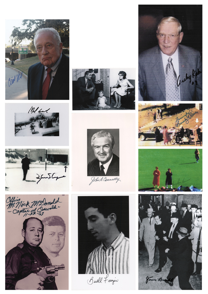 Lot 450 Kennedy Assassination Witnesses and Notables: (11) Signed Photographs with Clint Hill, James Leavelle, and John Connally