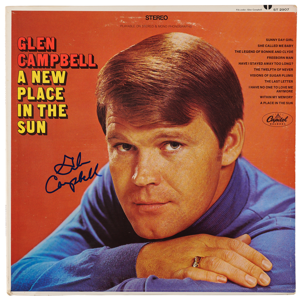 Lot 610 Glen Campbell Signed Album - A New Place in the Sun