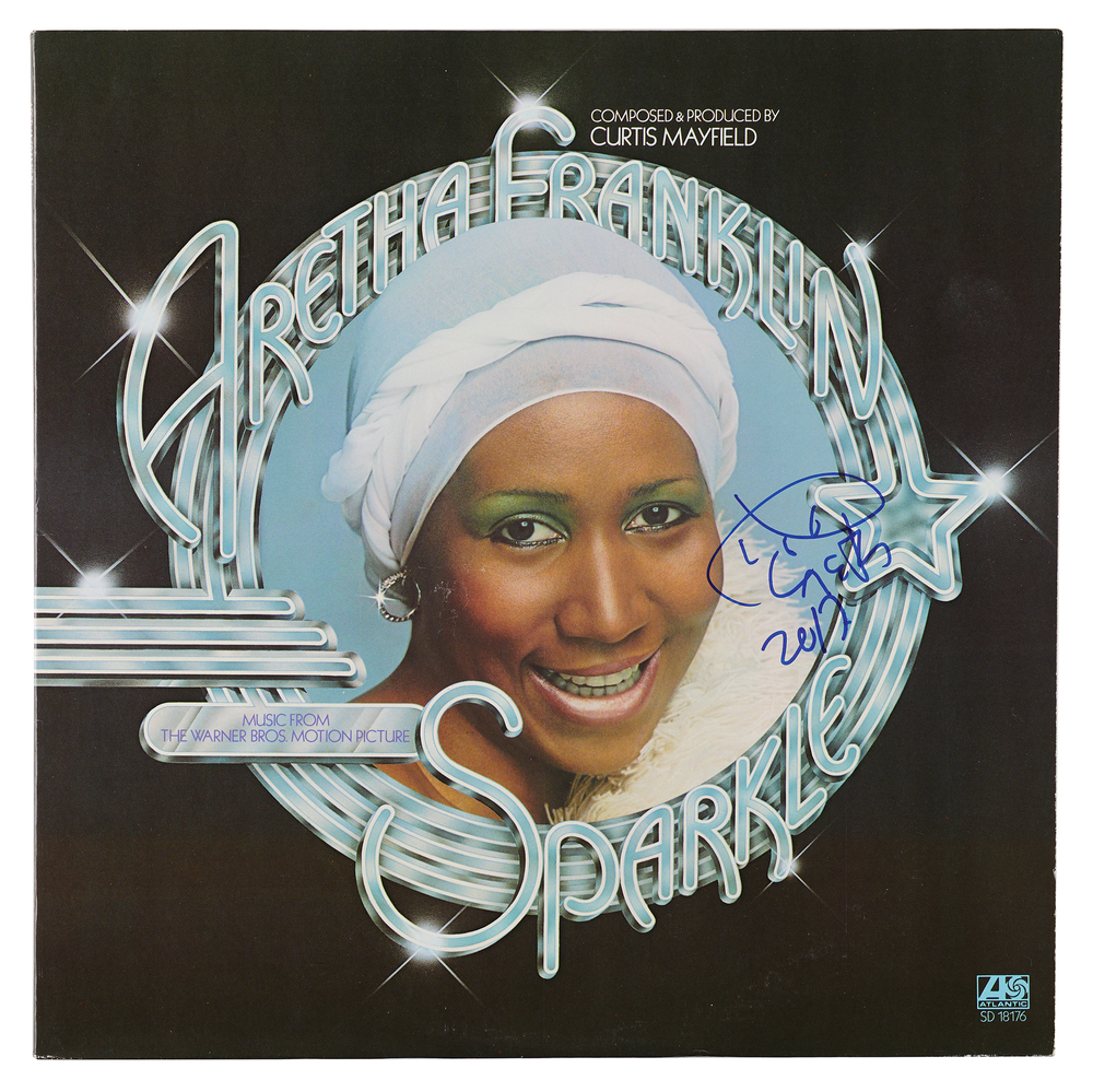 Lot 669 Aretha Franklin Signed Album - Sparkle