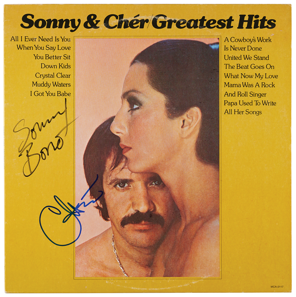 Lot 683 Sonny and Cher Signed Album - Greatest Hits
