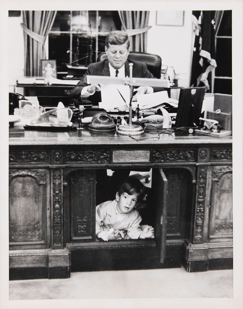 Lot 134 John F. Kennedy and John F. Kennedy, Jr. Original Press Photograph