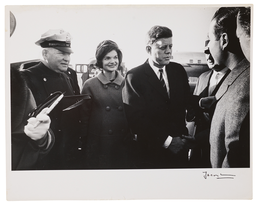 Lot 120 John and Jacqueline Kennedy Original Oversized Photograph Signed by Jacques Lowe (1960)